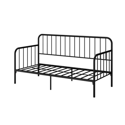 6.4FT Day Bed / Pull Out Trundle Bed Frame Single Powder Coat Metal Black White-0045/0046/0115