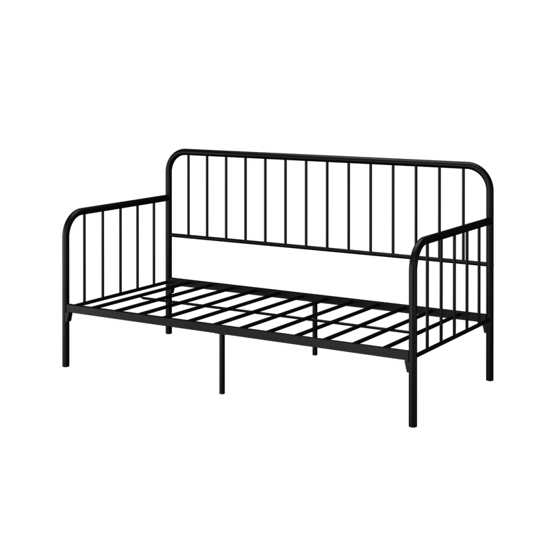 6.4FT Day Bed / Pull Out Trundle Bed Frame Single Powder Coat Metal Black White-0045/0046/0115