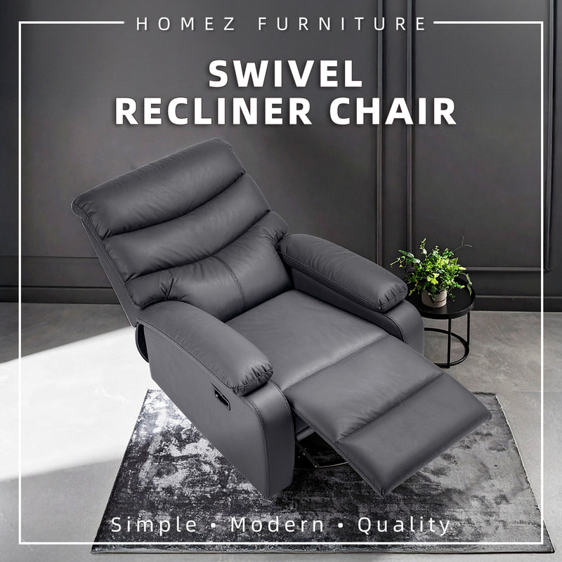 (Free Installation) 2FT Fabric/TPU Recliner Sofa 1 Seater Recliner Grey Clay Brown Blue Cream-530/533/529