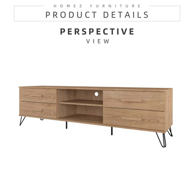 Homez Chester Series 6Ft Tv Cabinet Tv Console - C2200-OAK