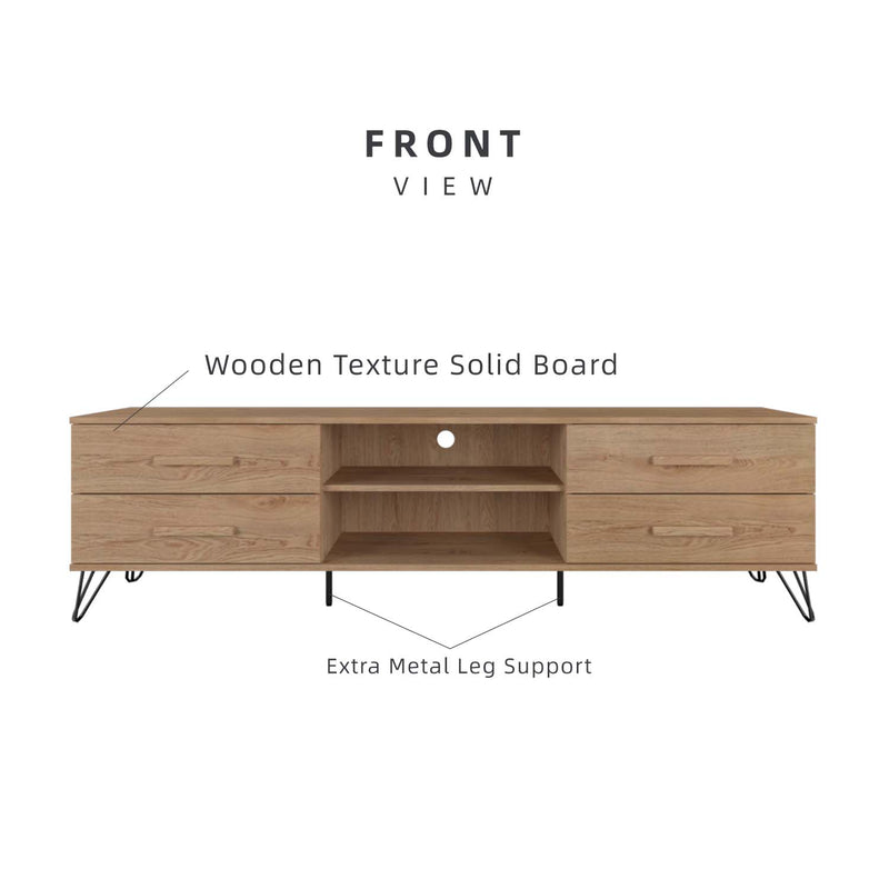 Homez Chester Series 6Ft Tv Cabinet Tv Console - C2200-OAK