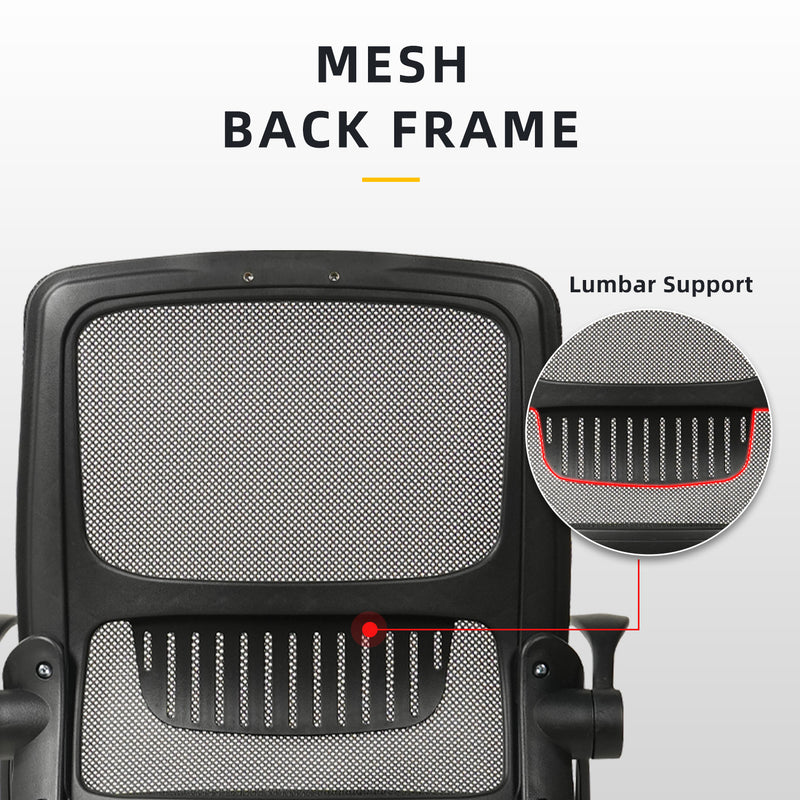 HomeZ Office Chair Ergonomic Chair Executive Mesh High back / Medium Back Chair/with legrest - Black
