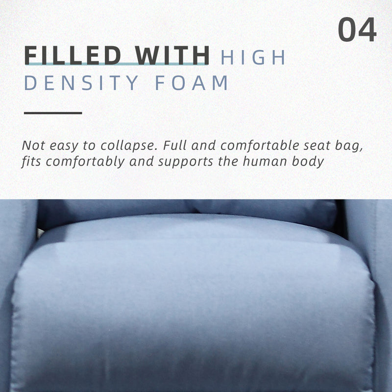 (Free Installation) 2FT Fabric/TPU Recliner Sofa 1 Seater Recliner Grey Clay Brown Blue Cream-530/533