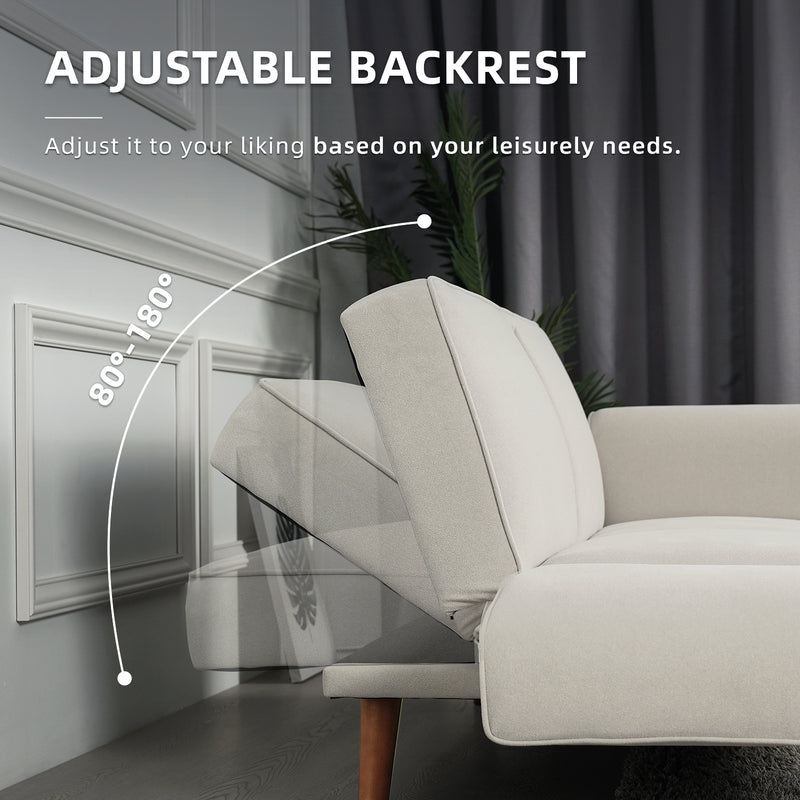 5FT 2 Seater Pet Friendly Sofa Bed Adjustable Backrest and Armrest Cat Claw TPU Fabric