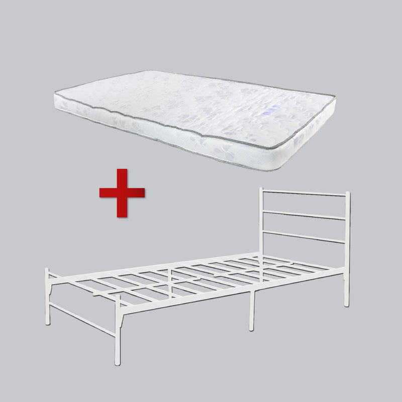 [COMBO Bedframe+Mattress]- Day Bed/Trundle/Pull Out/Single/Metal Bedframe + Purefoam Mattress-3FT
