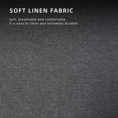 3.3FT Divan Single Size Bed Frame Pull Out Bed Single Headboard Linen Fabric Bed Frame - DV012S/DV3363