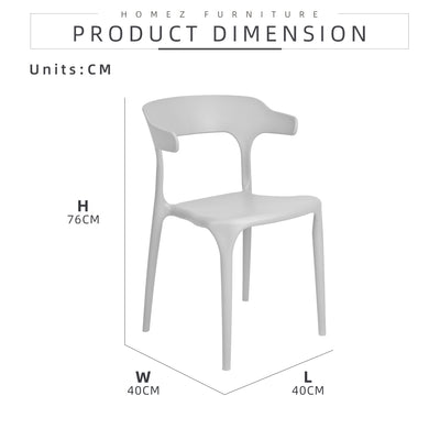 Designer Dining Chair with Comfort Arm Rest & Back Rest - HMZ-DC-A363