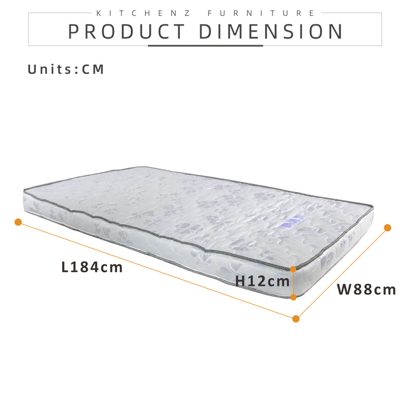 [COMBO Bedframe+Mattress]- Day Bed/Trundle/Pull Out/Single/Metal Bedframe + Purefoam Mattress-3FT