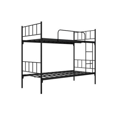 6.4FT Double Decker Bed Frame - White / Black - FYDB-0058