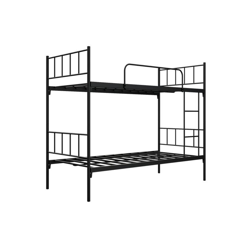 6.4FT Double Decker Bed Frame - White / Black - FYDB-0058