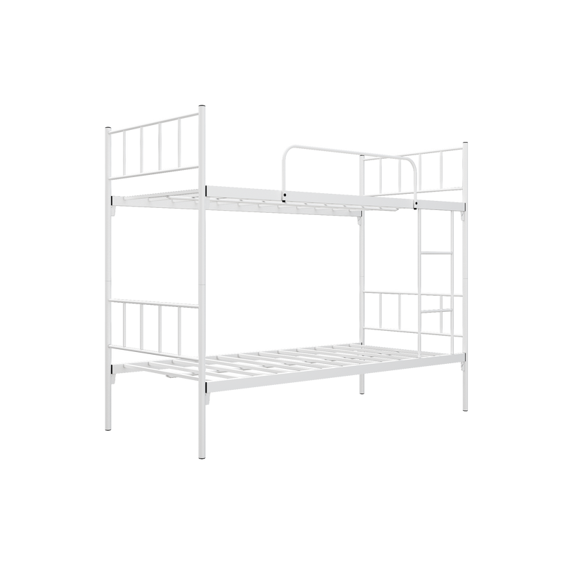 6.4FT Double Decker Bed Frame - White / Black - FYDB-0058