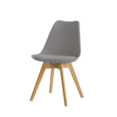 Eames Lounge Chair Dining / Office Chair c/w Dowel Wood Eiffel Legs - HMZ-DC-A304B/A404B