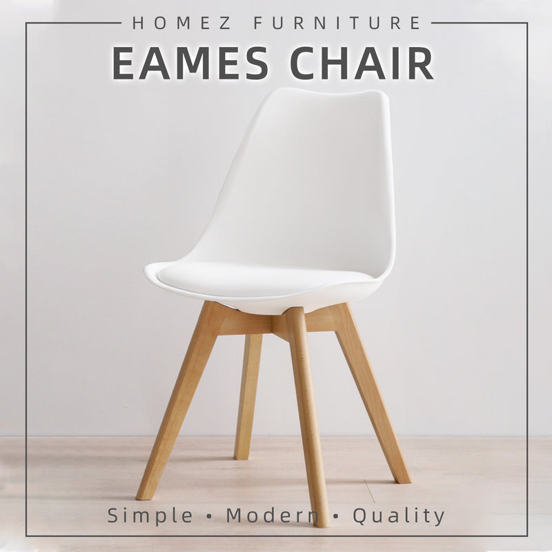 Eames Lounge Chair Dining / Office Chair c/w Dowel Wood Eiffel Legs - HMZ-DC-A304B/A404B