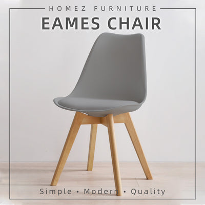 Eames Lounge Chair Dining / Office Chair c/w Dowel Wood Eiffel Legs - HMZ-DC-A304B/A404B