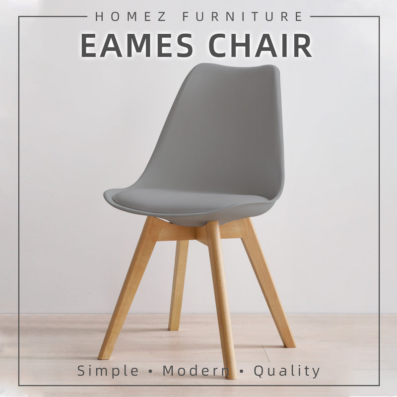 Eames Lounge Chair Dining / Office Chair c/w Dowel Wood Eiffel Legs - HMZ-DC-A304B/A404B