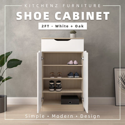 HomeZ Wooden Shoe Cabinet Multi-layer Multipurpose Storage with Door - L3723