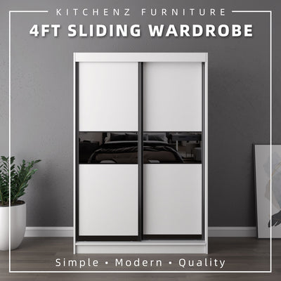 HomeZ 4FTx6FT Sliding Anti Jump Wardrobe Storage Cabinet - 6005/6015/6025/6045