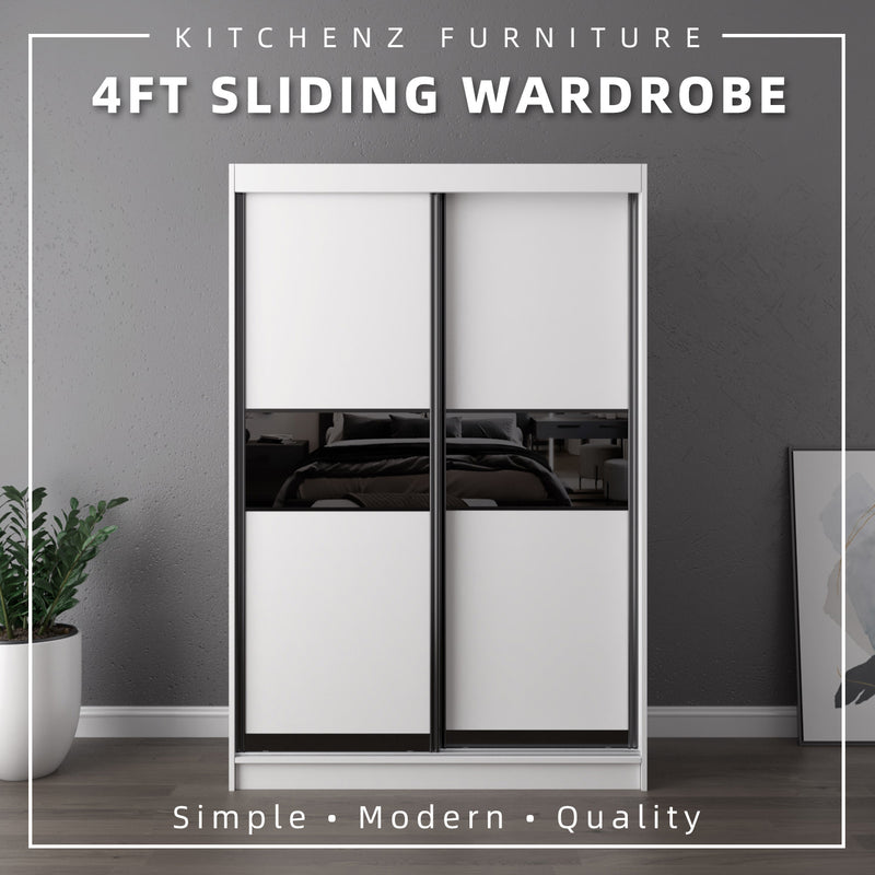 HomeZ 4FTx6FT Sliding Anti Jump Wardrobe Storage Cabinet - 6005/6015/6025/6045