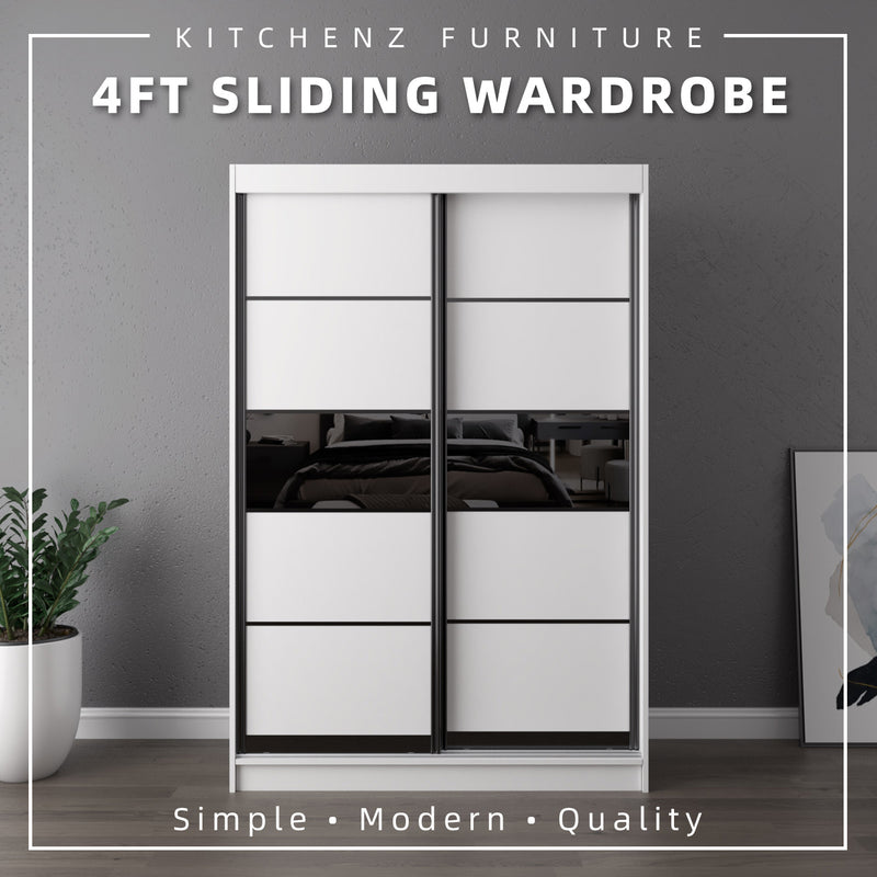 HomeZ 4FTx6FT Sliding Anti Jump Wardrobe Storage Cabinet - 6005/6015/6025/6045