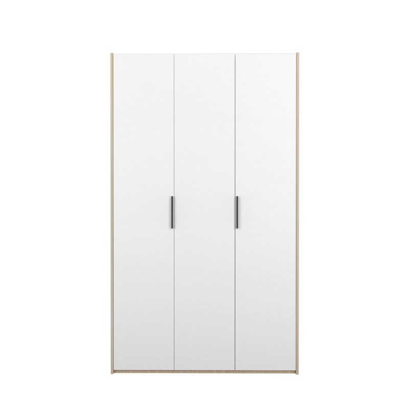 200cm 3 Door Wardrobe with Black Plastic Handle - HMZ-FN-WD-6018