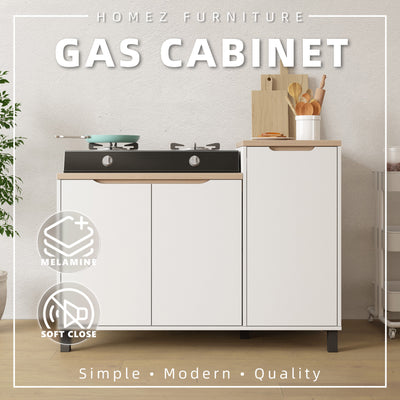 (Pro) 3.9FT Sinowa Pro Series Full Melamine Gas Cabinet - HMZ-FN-GC-M808-LH+WT