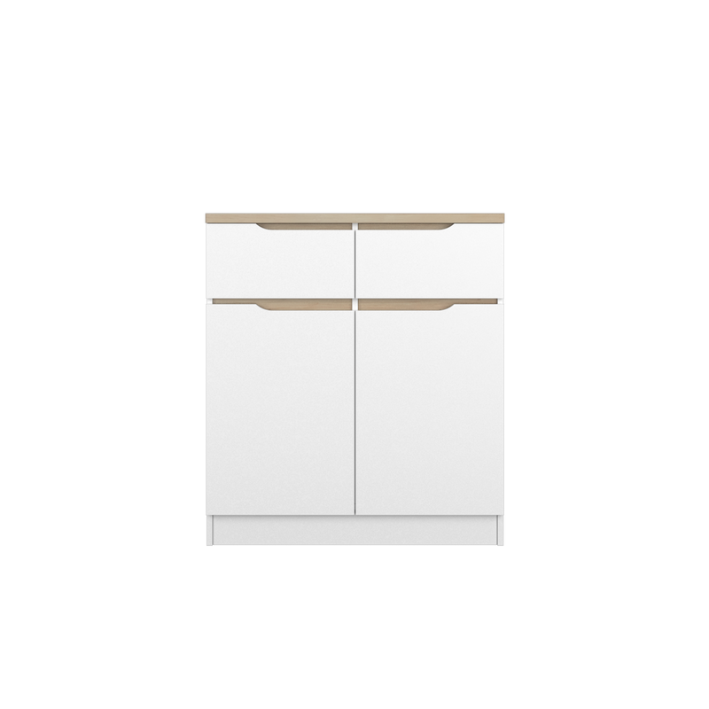 (Pro) 2.6FT Sinowa Series Full Melamine Kitchen Cabinets Base Unit/Kitchen Storage - HMZ-KBC-M9285-LH+WT