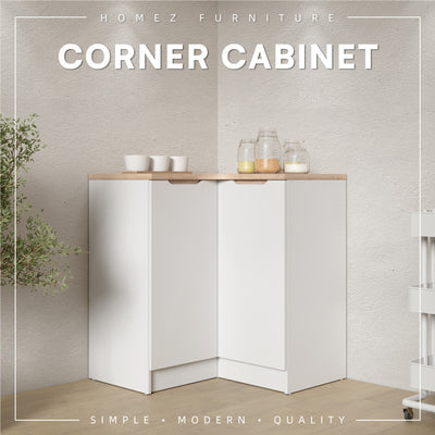 Sinowa Pro Series Base Kitchen Corner Cabinet Full Melamine Soft Close - HMZ-KBC-M9219