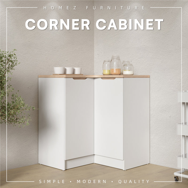 Sinowa Pro Series Base Kitchen Corner Cabinet Full Melamine Soft Close - HMZ-KBC-M9219
