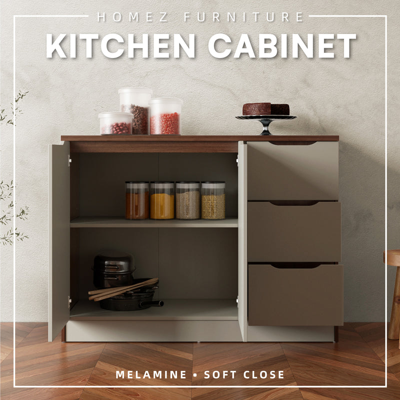 4FT Cedar Series Full Melamine Base Unit Kitchen Cabinet with Soft Close Door - M9315-FW+CR