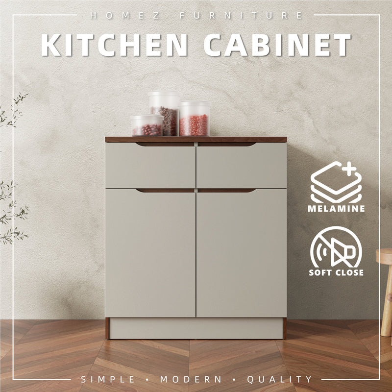 2.6FT Cedar Series Full Melamine Base Unit Kitchen Cabinet with Soft Close Door - M9385-FW+CR