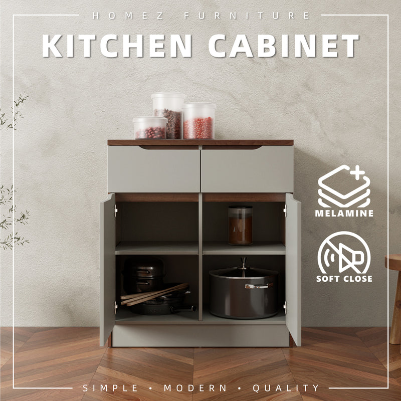 2.6FT Cedar Series Full Melamine Base Unit Kitchen Cabinet with Soft Close Door - M9385-FW+CR
