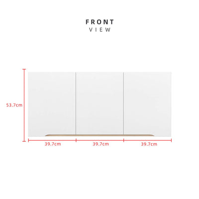 (Self Assembly) 4FT Sinowa Series Full Melamine Kitchen Cabinet Wall Unit / Kitchen Storage-HMZ-KWC-M6125-WT