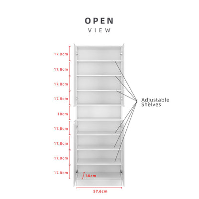 Shoe Cabinet With 2 Door/4 Door Open Storage-3009/3905/3725