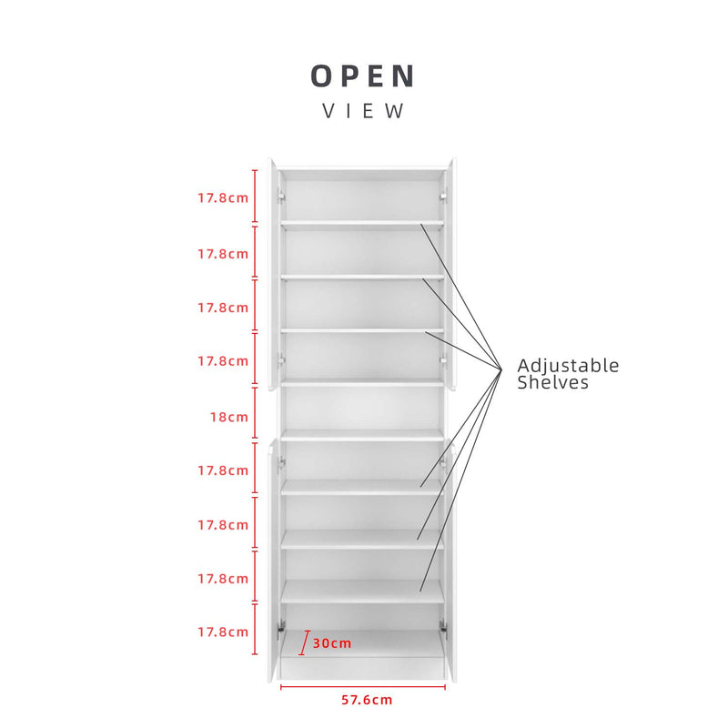 Shoe Cabinet With 2 Door/4 Door Open Storage-3009/3905/3725