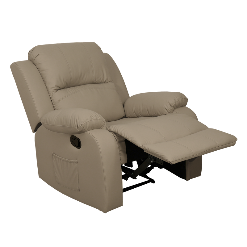 (Free Installation) 3FT 1 Seater Fabric/TPU Recliner Sofa / Grey/Brown/Blue/Clay/Cream - HMZ-FN-522/523/545