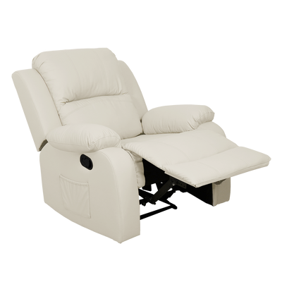 (Free Installation) 3FT 1 Seater Fabric/TPU Recliner Sofa / Grey/Brown/Blue/Clay/Cream - HMZ-FN-522/523/545