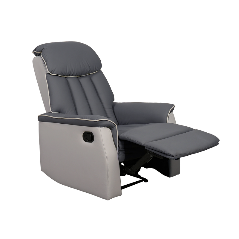 (Free Installation) 3FT 1 Seater Fabric/TPU Recliner Sofa / Grey/Brown/Blue/Clay/Cream - HMZ-FN-522/523/545