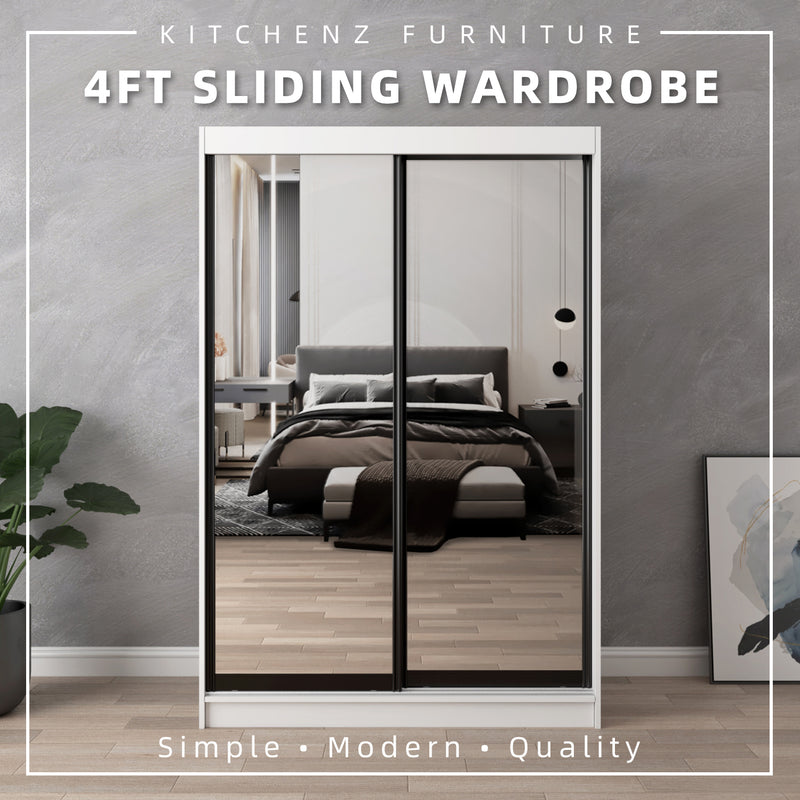 HomeZ 4FTx6FT Sliding Anti Jump Wardrobe Storage Cabinet - 6005/6015/6025/6045