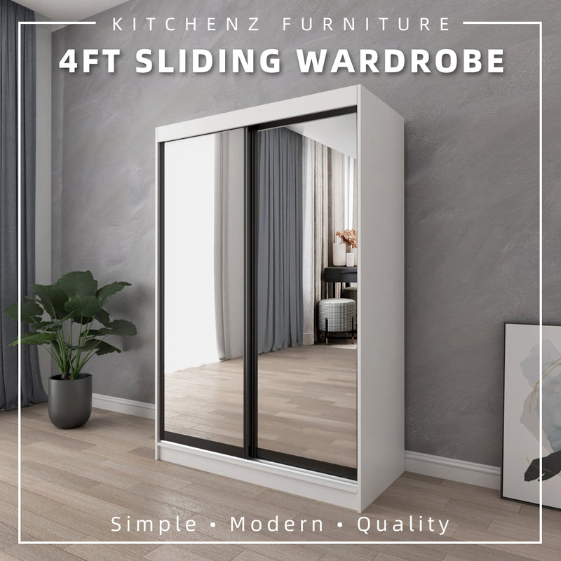 HomeZ 4FTx6FT Sliding Anti Jump Wardrobe Storage Cabinet - 6005/6015/6025/6045