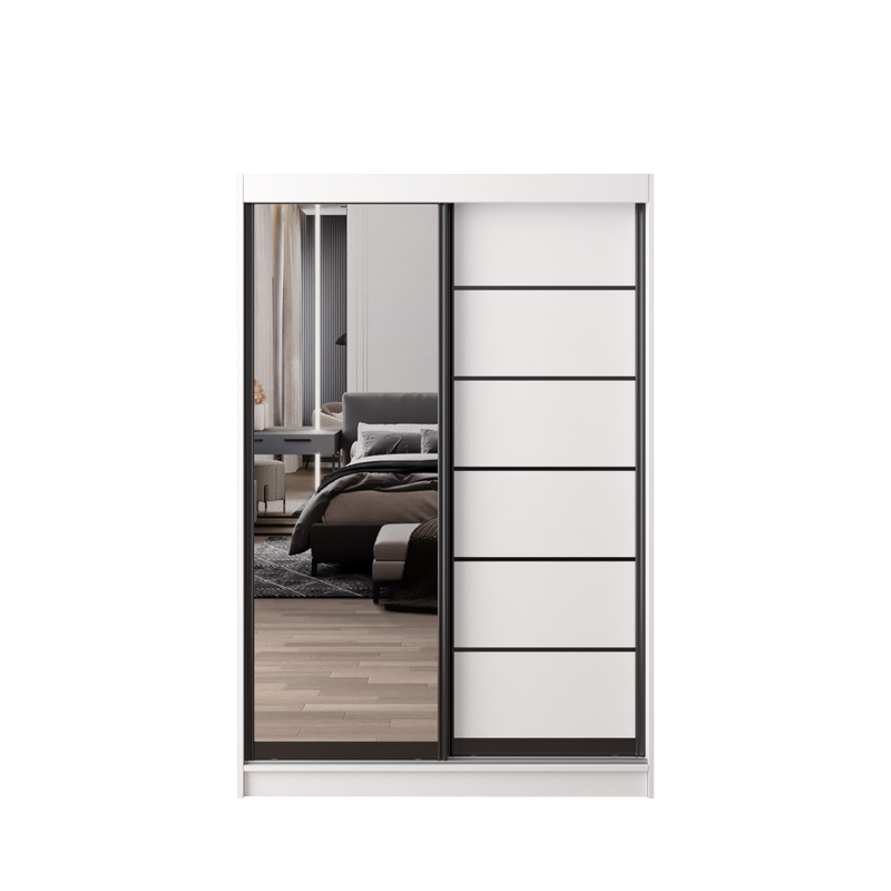 HomeZ 4FTx6FT Sliding Anti Jump Wardrobe Storage Cabinet - 6005/6015/6025/6045