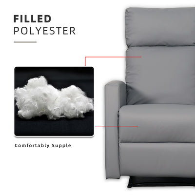 (Free Installation) 2FT Fabric/TPU Recliner Sofa 1 Seater Recliner Grey Clay Brown Blue Cream-530/533