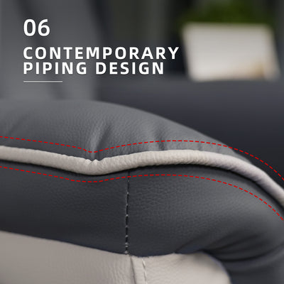 (Free Installation) 3FT 1 Seater Fabric/TPU Recliner Sofa / Grey/Brown/Blue/Clay/Cream - HMZ-FN-522/523/545