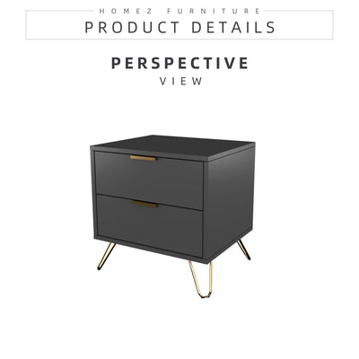 2FT Stellate Series Modern Design Side Table With Metal Leg - ST-4842-DGY