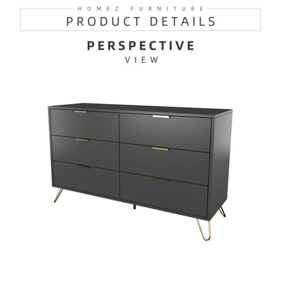 [Free Installation] 4FT Stellate Series Display Cabinet with Metal Leg - DC-7540-DGY