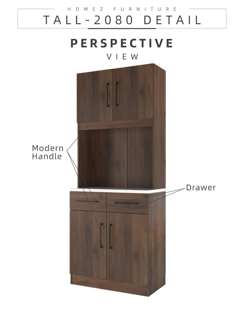 Homez Ventura Series Kitchen Cabinets Tall Unit / Kitchen Storage - HMZ-KC-MFC2080