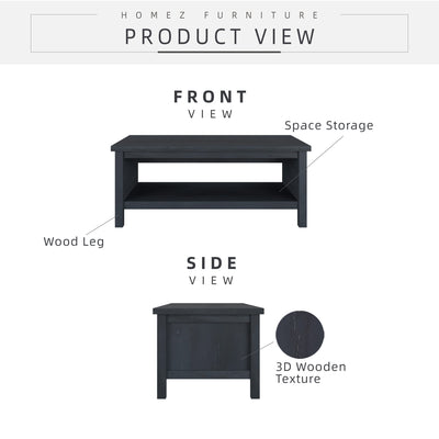 (Self-assembly) 3.8FT Akara Series Coffee Table Modernist Design - HMZ-FN-CT-A1160-DG