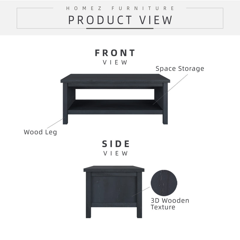 (Self-assembly) 3.8FT Akara Series Coffee Table Modernist Design - HMZ-FN-CT-A1160-DG