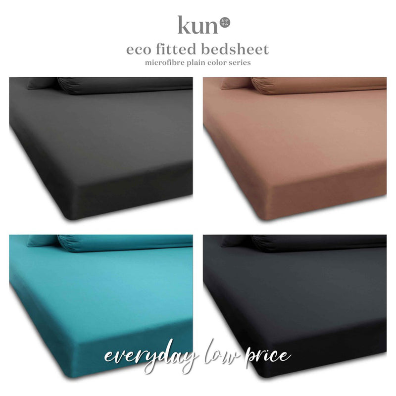 KUN 8 Colors Premium Fitted Bed Sheet Series 2 (Single / Super Single / Queen / King)