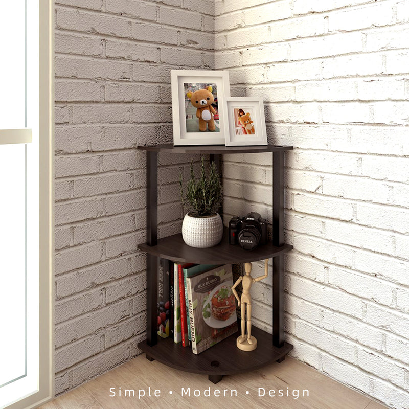 Corner Rack HMZ-CR-DT-4005 3 Tier Corner Shelves / Book Shelf / Display Rack - 40 x 40 cm