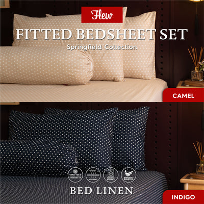 Flew Springfield Collection Premium Fitted Bedsheet Set/Single/Super Single/Queen/King [NEW ARRIVAL]